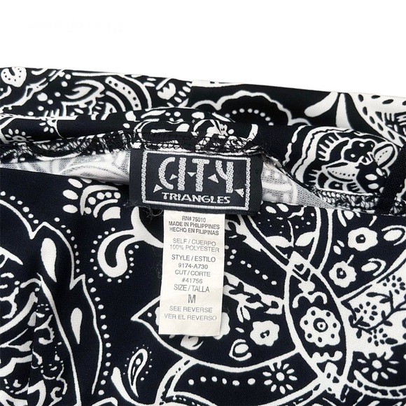 Vintage Y2K 90s City Triangles Paisley Midi Dress - Picture 2 of 3